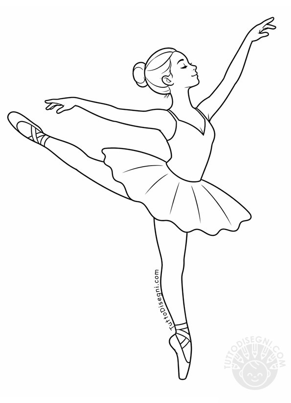 Ballerina da colorare facile 5 ballerina da colorare