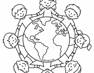 bambini del mondo da colorare