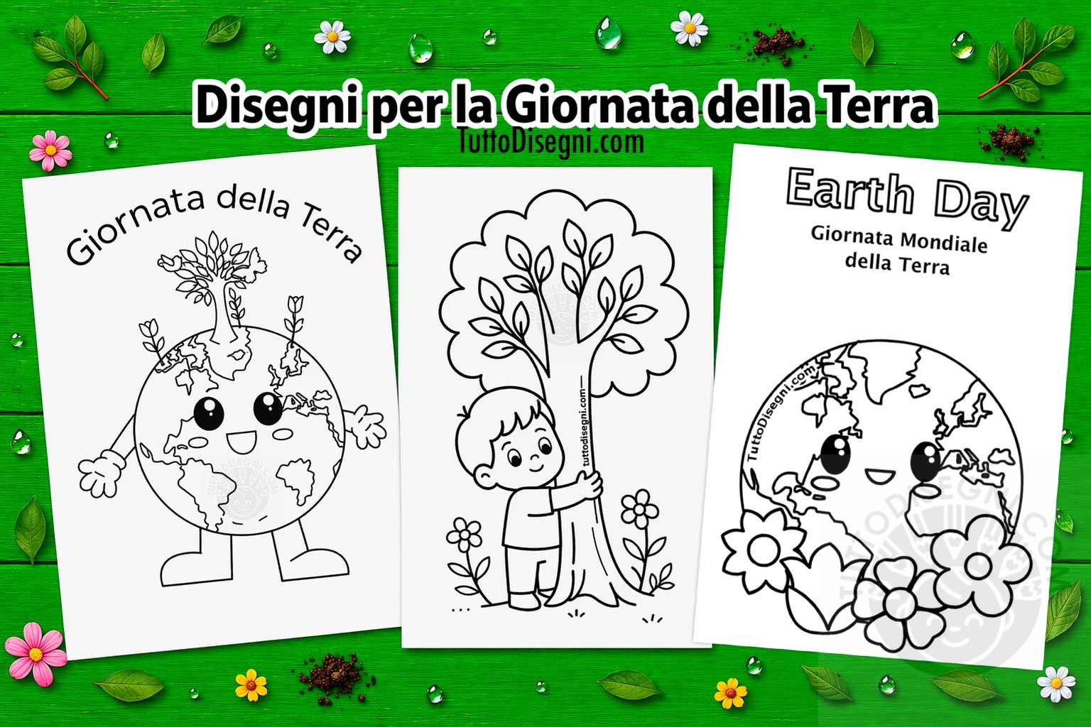 Disegni per la Giornata della Terra da colorare 5 disegni per la giornata della terra 1