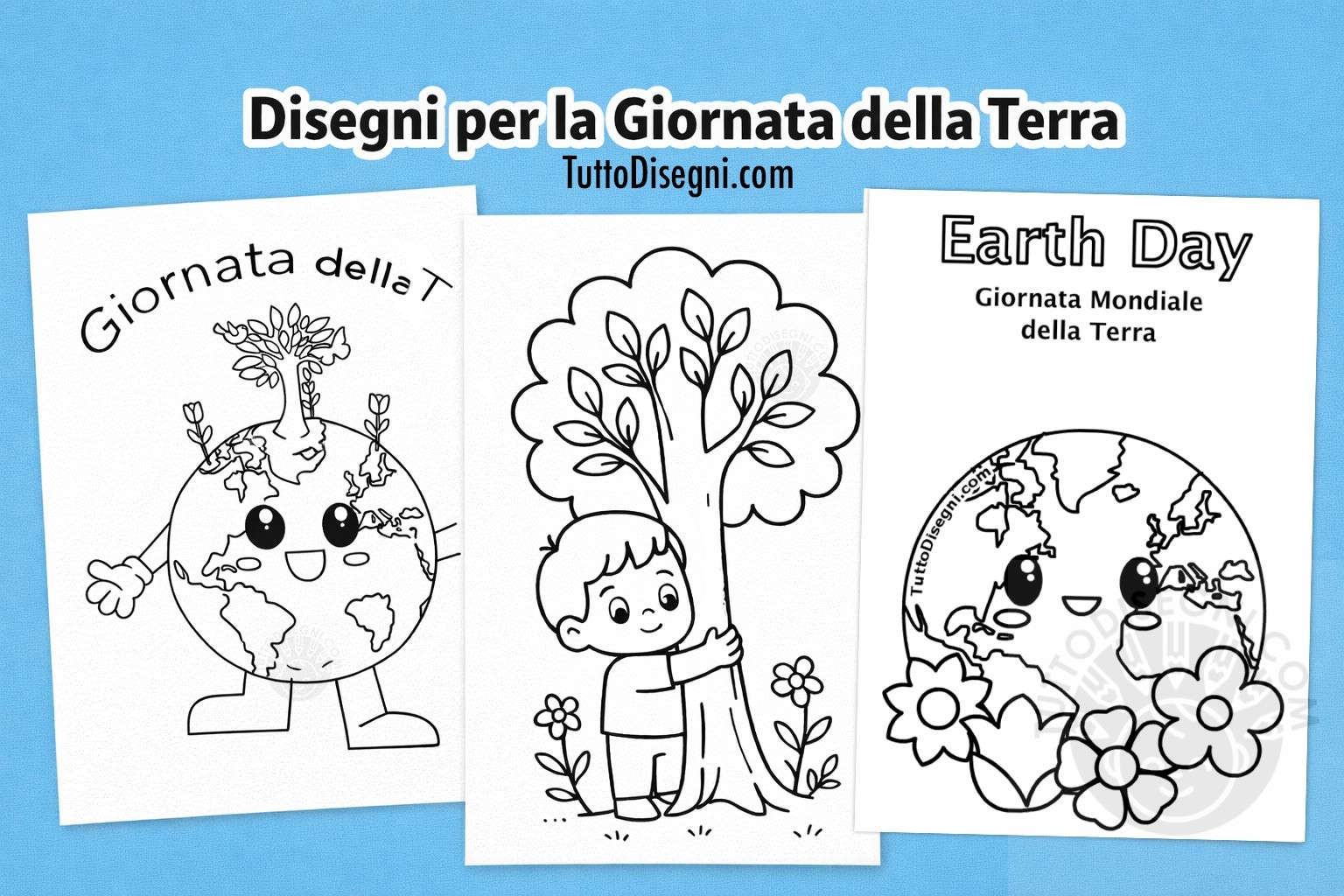 Disegni per la Giornata della Terra da colorare e stampare