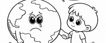 disegno bambino con il pianeta terra