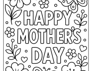 happy mothers day da colorare