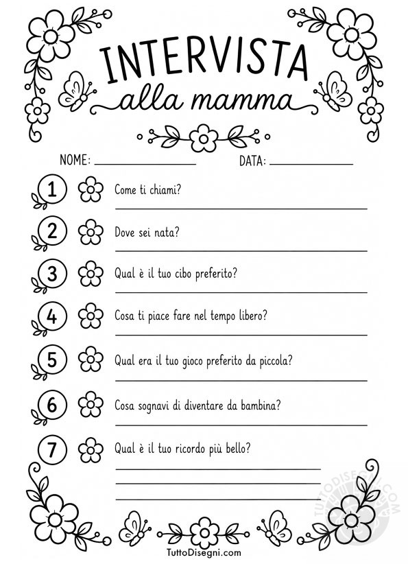 intervista alla mamma scuola primaria