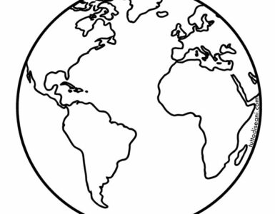 pianeta terra da colorare