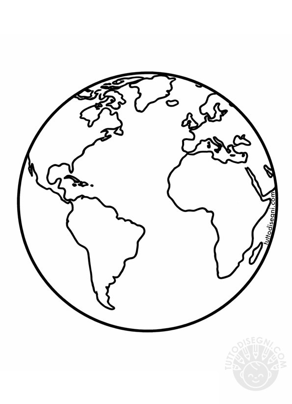 pianeta terra da colorare