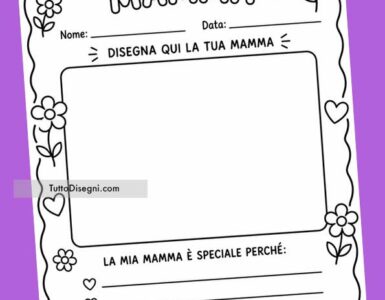Scheda Disegna la tua mamma 13 scheda festa della mamma