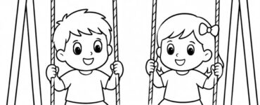 bambini sull altalena