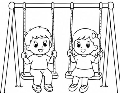 bambini sull altalena