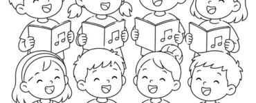 coro bambini disegno