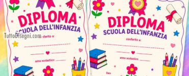 diplomi colorati per infanzia