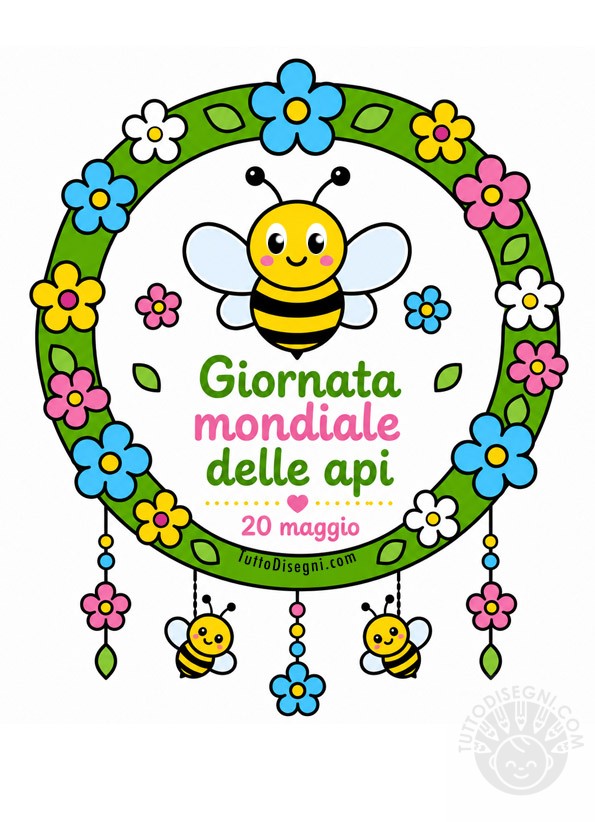 ghirlanda con api