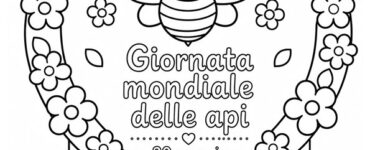 ghirlanda giornata api da colorare