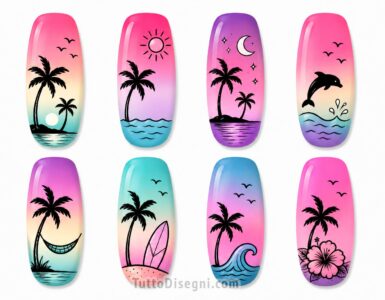mini palme nail art