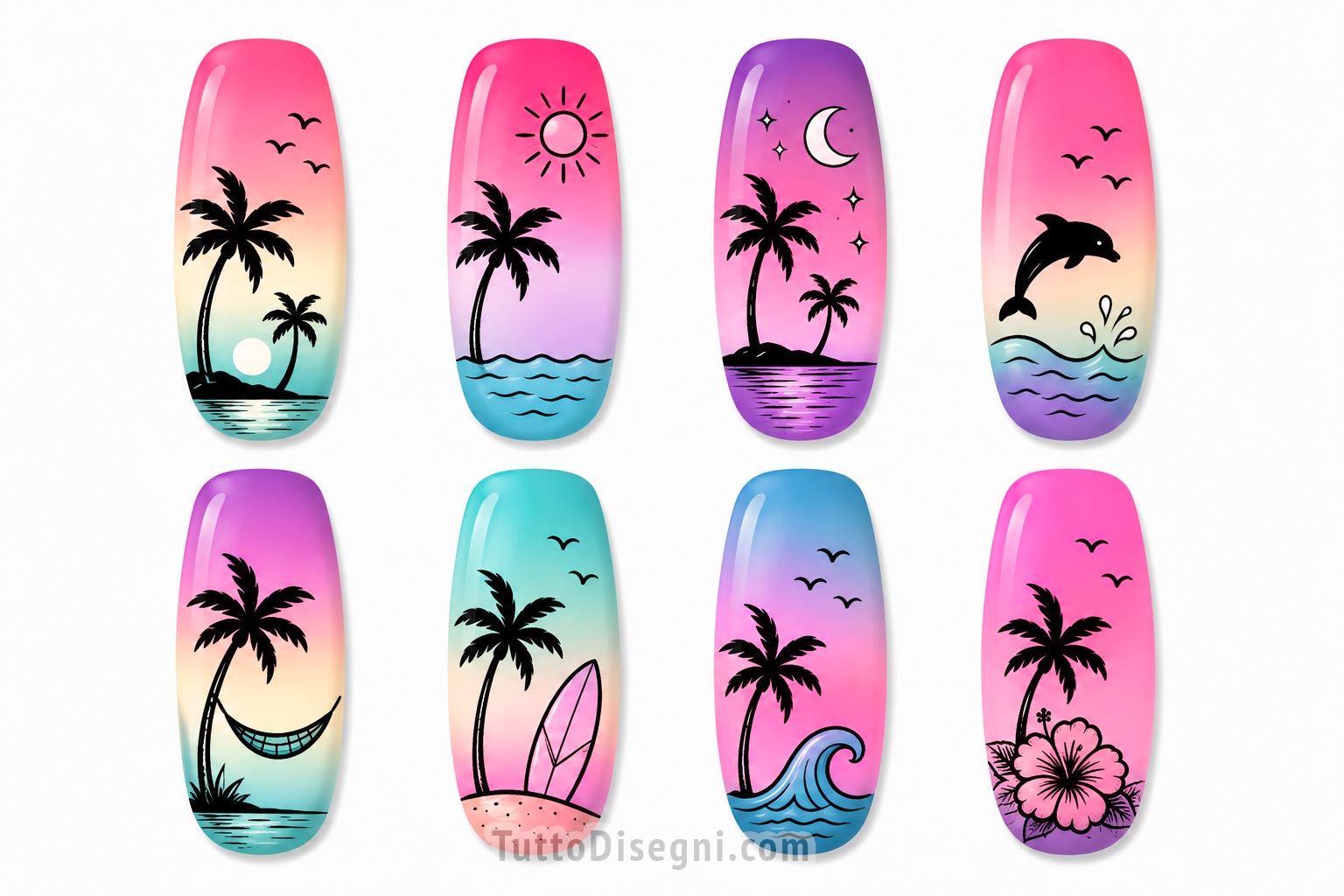 mini palme nail art