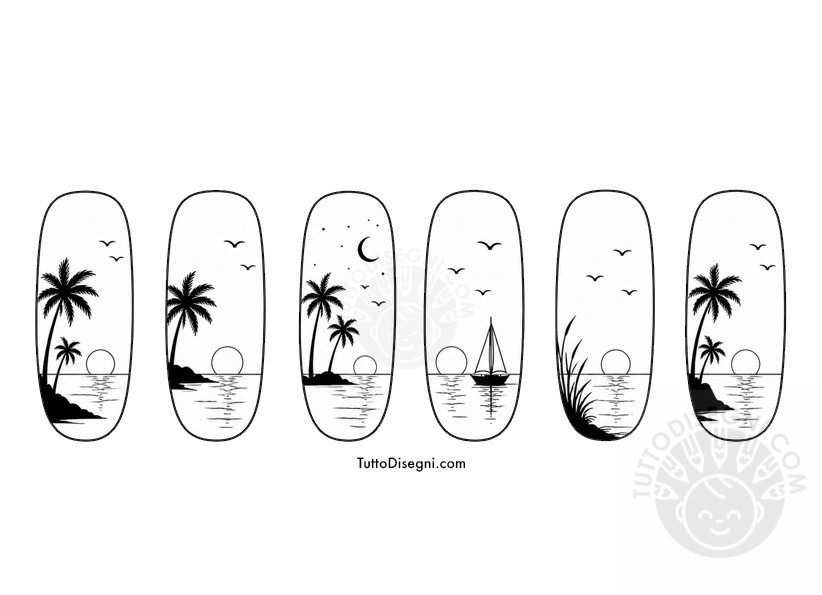 Unghie con Tramonto: 6 Idee Nail Art Tropicali da Copiare 9 disegni unghie con tramonto