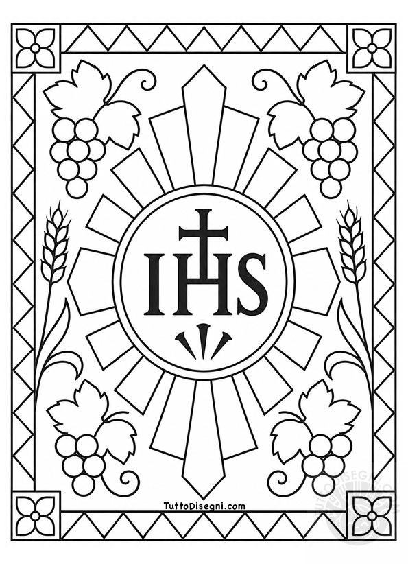 infiorata corpus domini da colorare
