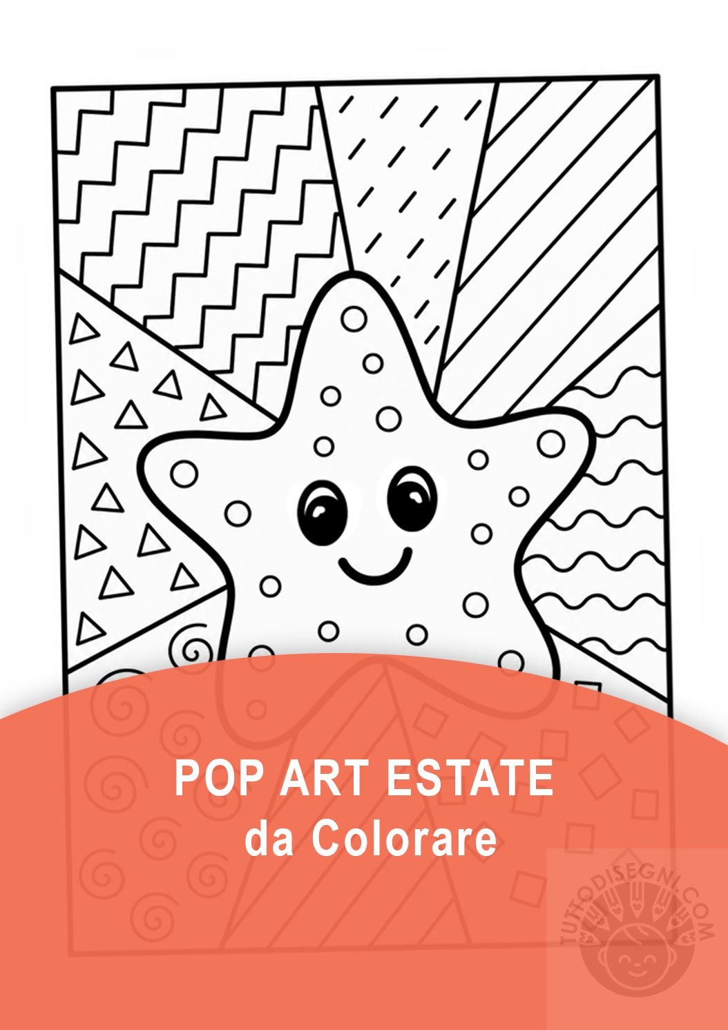 Pop Art Estate da Colorare 5 pop art estate da colorare