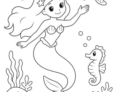 Sirenetta disegno facile 10 sirenetta da colorare
