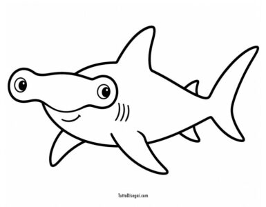 squalo martello da colorare