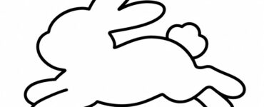 coniglio che salta da colorare