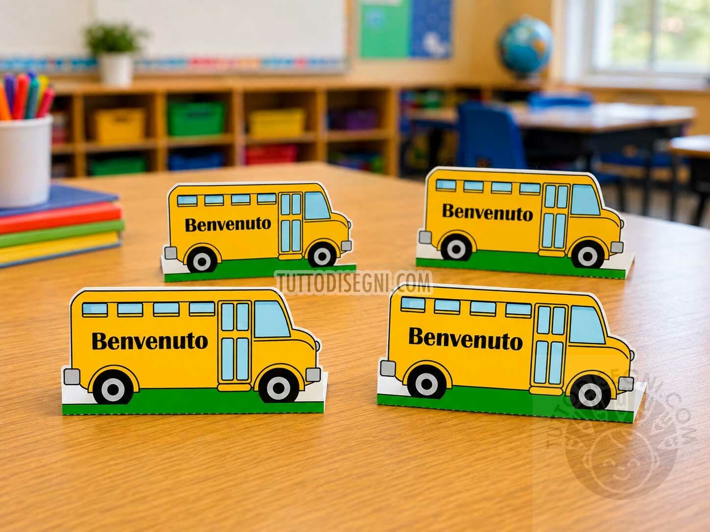 Accoglienza scuola: attività, addobbi, disegni e filastrocche 43 segnaposti accoglienza scuola con benvenuto