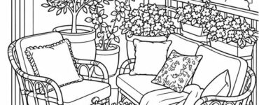 balcone cozy da colorare