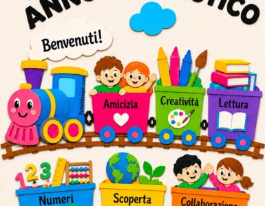 Il treno dell’anno scolastico: cartellone a colori da stampare 3 il treno dell anno scolastico 1