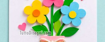 biglietto con fiori per i nonni