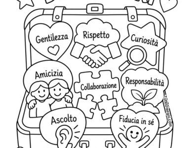 la valigia dei valori da colorare