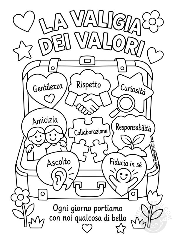 Valigia dei valori da colorare 1 la valigia dei valori da colorare