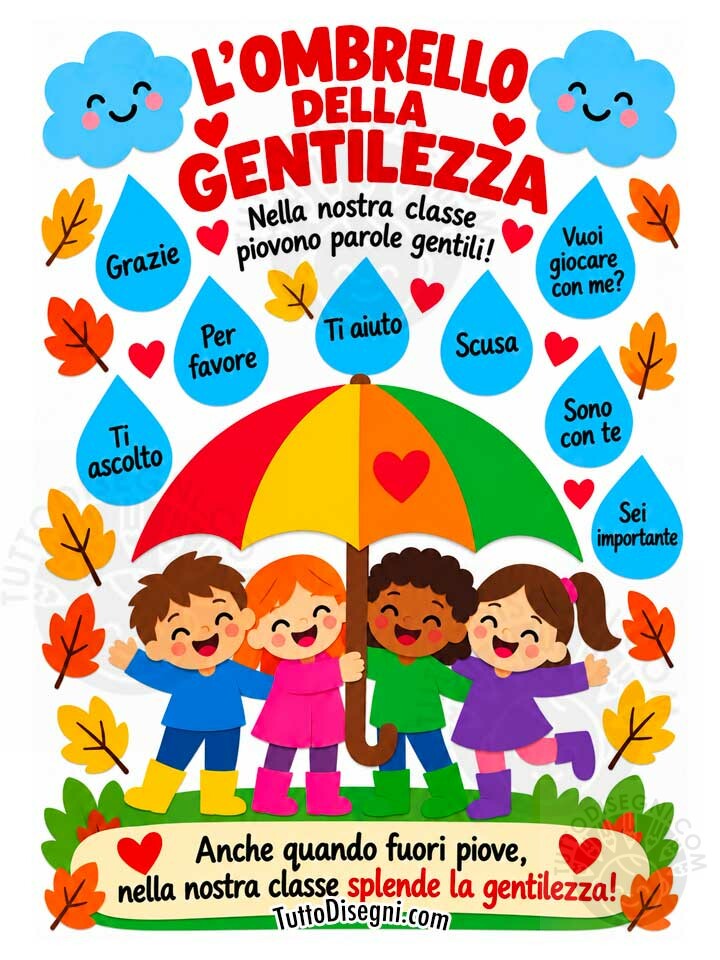 ombrello della gentilezza a colori