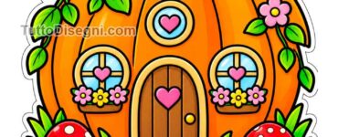 casa di zucca a colori