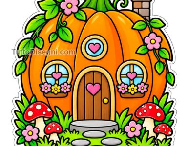 casa di zucca a colori