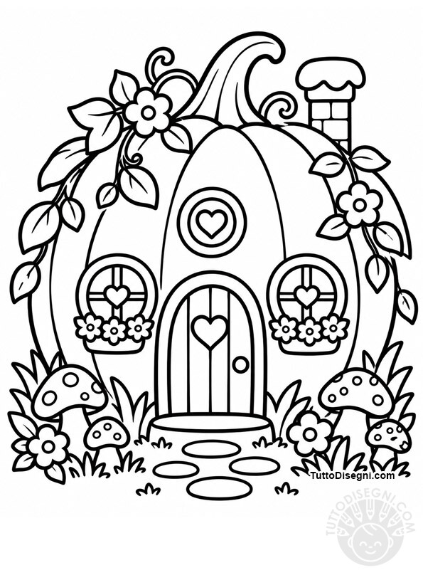 casa zucca disegno