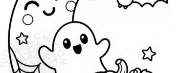 decorazione halloween luna