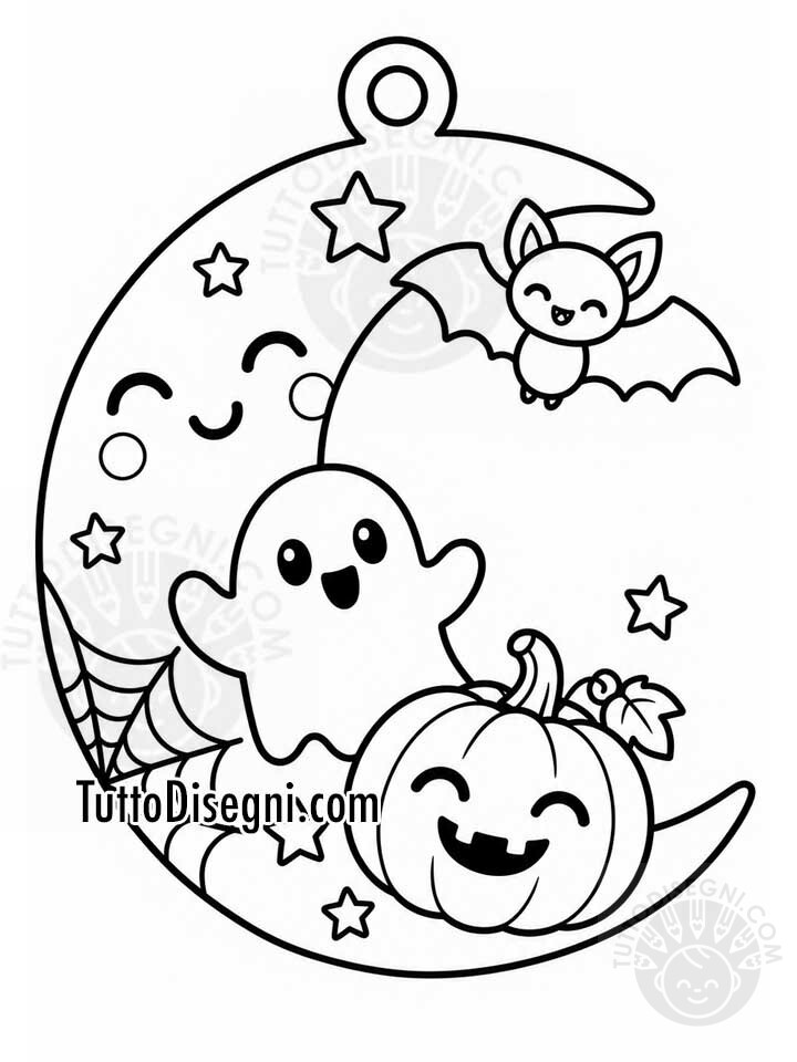 decorazione halloween luna