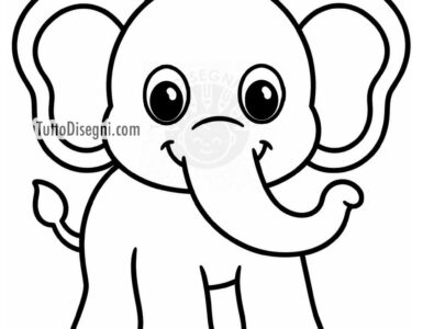 elefante disegno facile