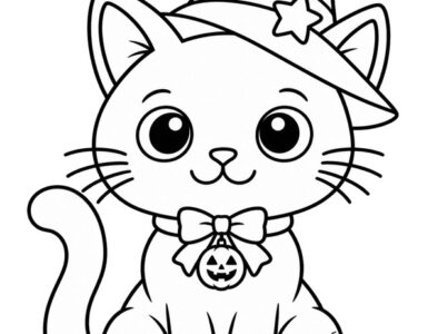 gatto nero di halloween
