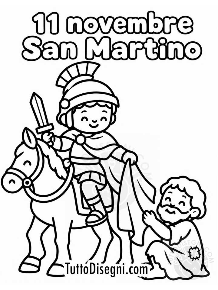San Martino da colorare 1 san martino da colorare