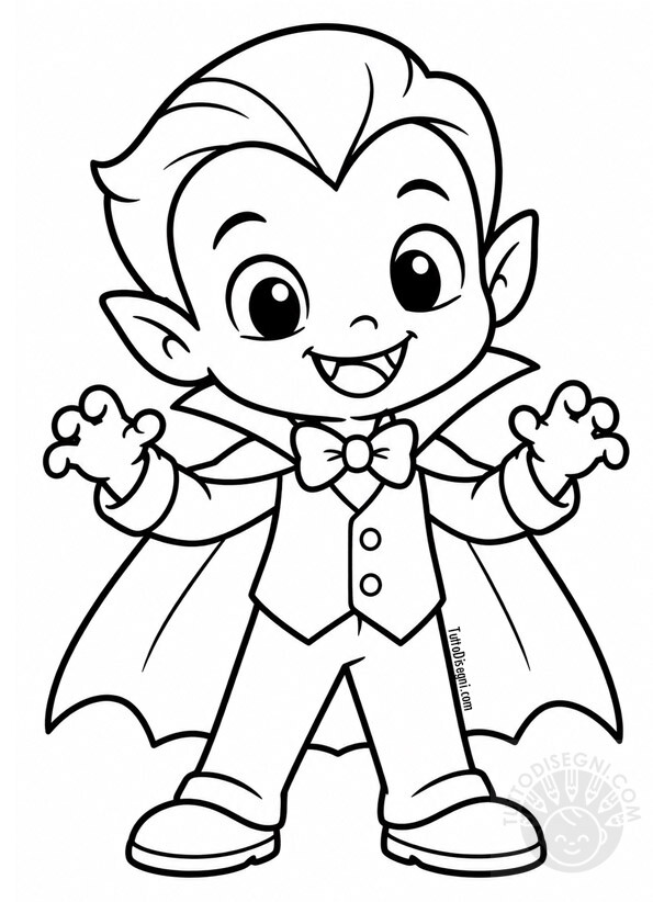 Vampiro da colorare per bambini